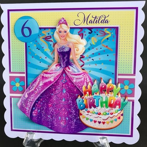 Princess Girls Disney Granddaughter Handmade 3D Birthday cards
