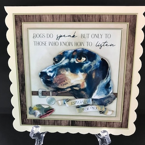 Dachshund Sausage Dog Handmade 3D Birthday cards Friendship card