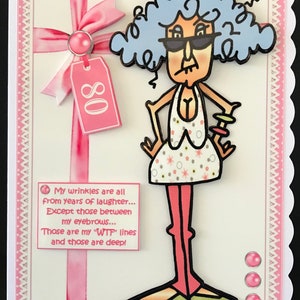 60 70 80 90 100 Funny Age Humorous Handmade Female Ladies Birthday Card 3D