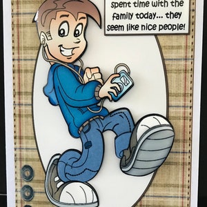 Birthday Card 3D Teen Teenager Boy