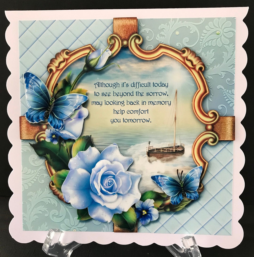 Sympathy Condolence Thinking of You Handmade 3D Card - Etsy Australia