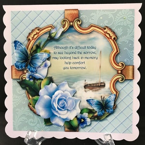 Sympathy Condolence Thinking of You Handmade 3D Card