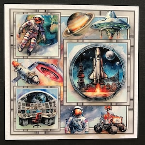 Space Astronaut Handmade 3D Birthday Card