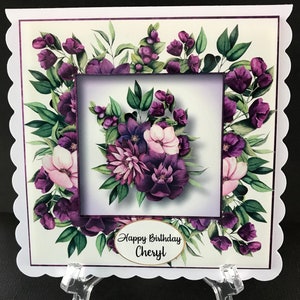 Personalised ANY NAME Female Ladies Womens Handmade 3D Birthday Card