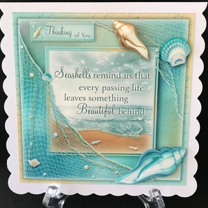 Sympathy Condolence Thinking of You Handmade 3D Card