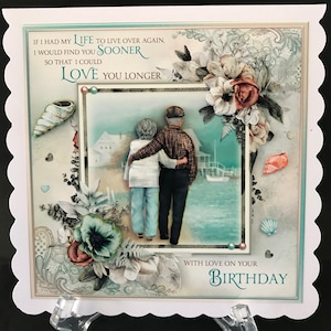 Birthday Card Handmade 3D Wife Husband Partner Love Male Female