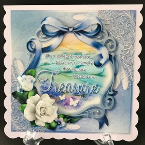 Sympathy Condolence Thinking of You Handmade 3D Card