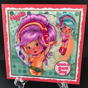 Music Disco Dancing Rhythm Handmade 3D Girls Birthday Card
