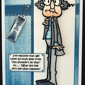Humorous Male Birthday Card 3D