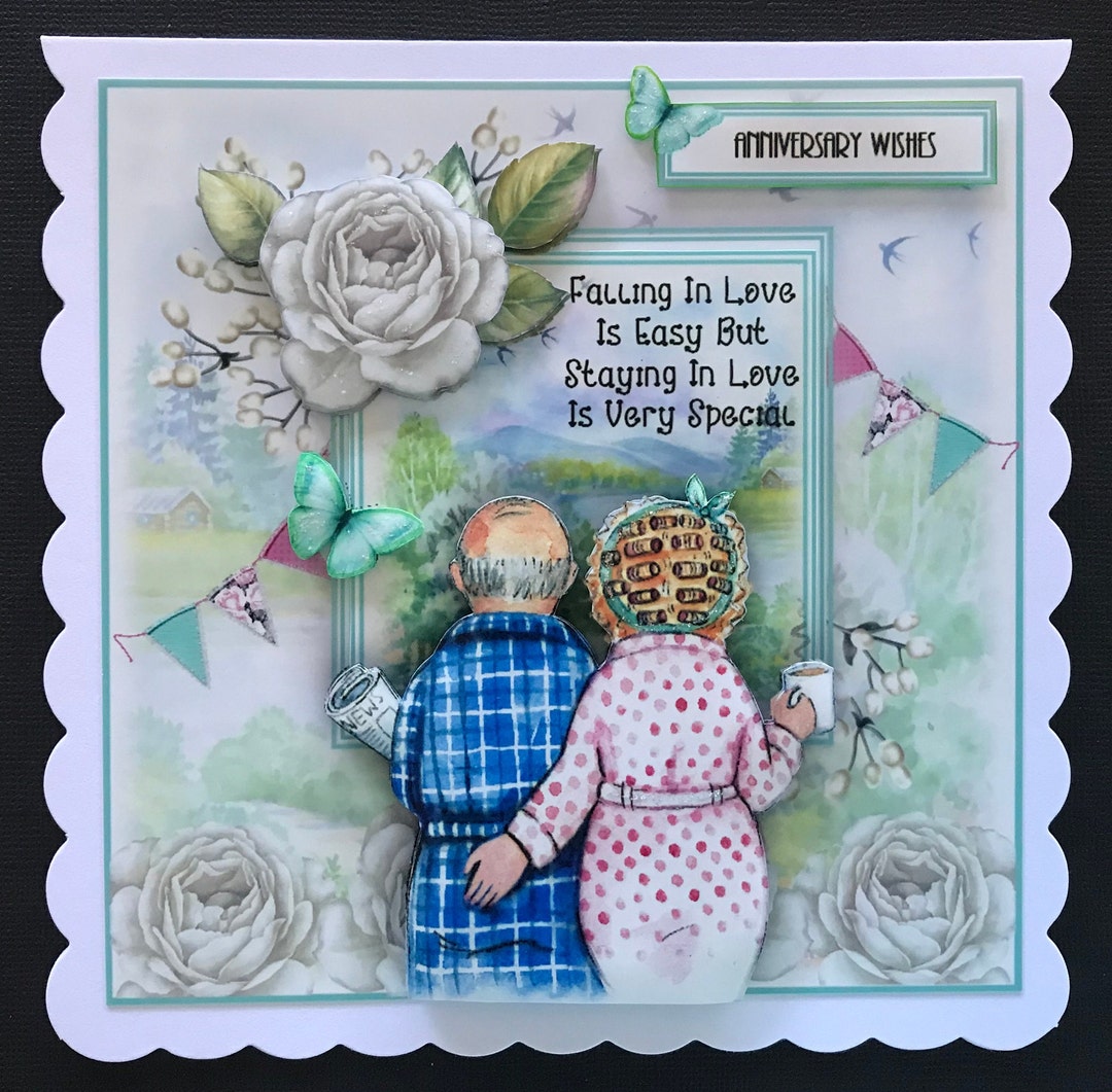 Wedding Anniversary Handmade 3D Card - Etsy Australia