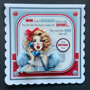 Handmade Birthday Card Funny Humorous Mum Mother
