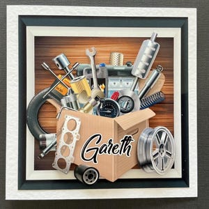 Motor Mechanic Handmade Birthday Card 3D Male Female