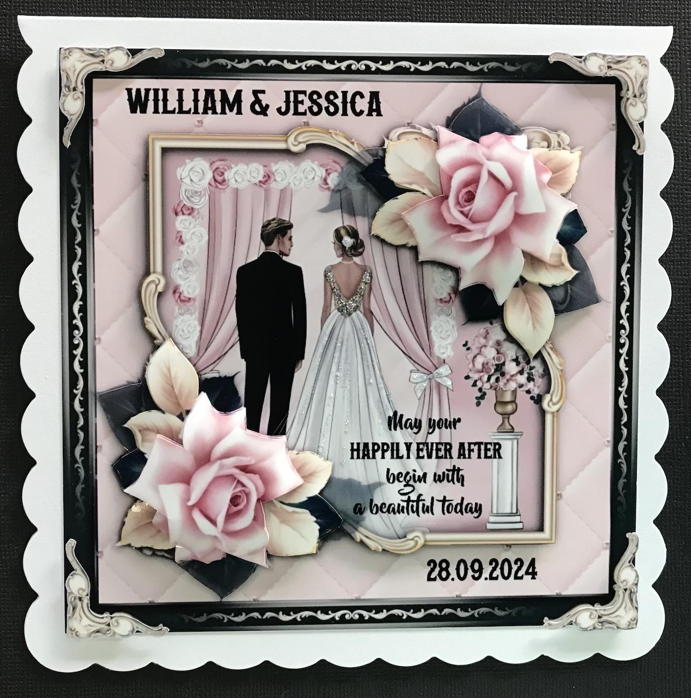 Handmade 3D Wedding Card - Etsy Australia
