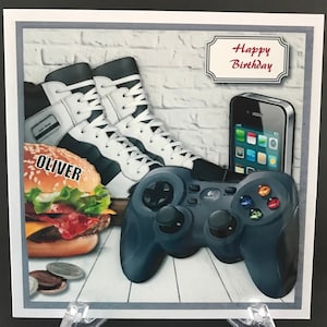 Older Boys Teenager Handmade 3D Birthday card Son Grandson
