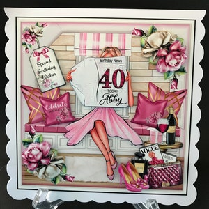 18 21 30 40 50 60 70 Or ANY AGE Handmade 3D Birthday Card Female Granddaughter Daughter Sister