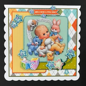 Unisex Baby Girl Baby Boy Handmade 3D Card