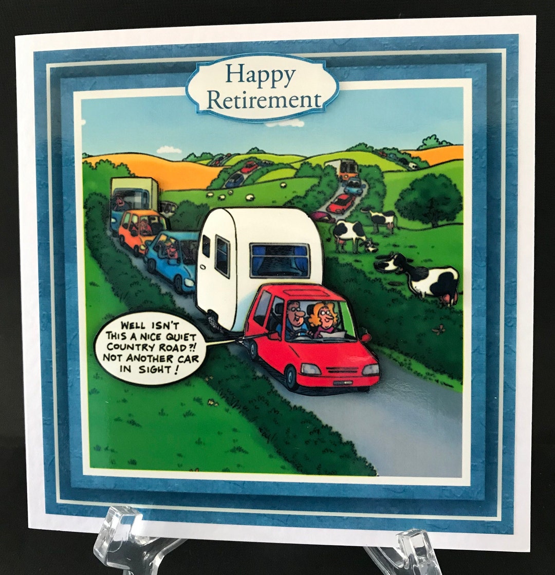 Caravan Funny Humorous Handmade 3D Male Female Retirement Card Etsy