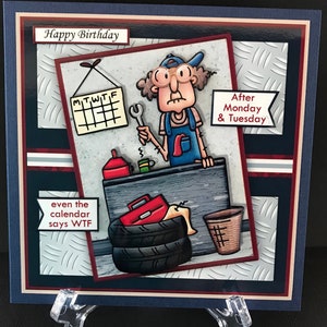 Funny Humorous Male Birthday Card 3D