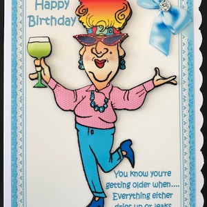 Funny Ladies Birthday Cards 3D