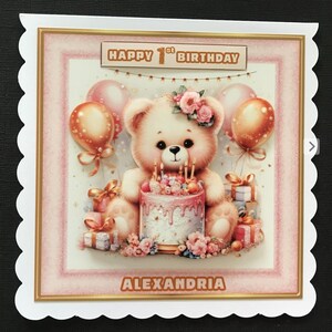 1st Birthday OR ANY AGE Handmade 3D Birthday Card