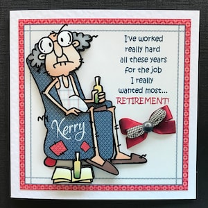 Funny Humorous Handmade Birthday or Retirement Card 3D Dad Grandad Grandfather