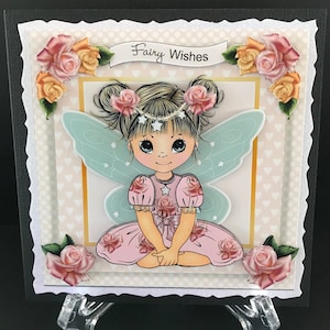 Cute Fairy Girls 3D Daughter Granddaughter Birthday Cards
