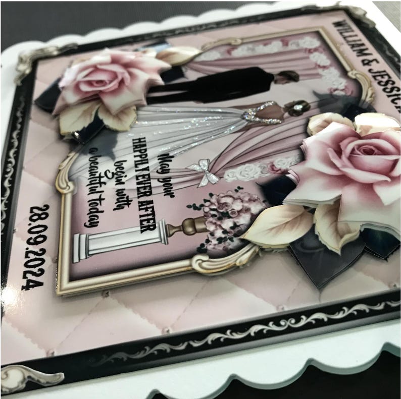 Handmade 3D Wedding Card - Etsy Australia