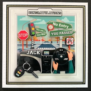 Drivers Licence Congratulations Handmade 3D Card