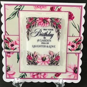 Female Ladies Handmade Birthday Card 3D