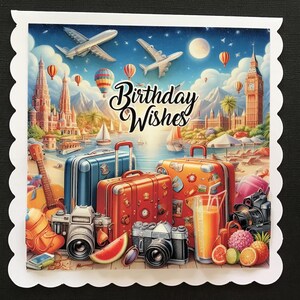 Travel Handmade 3D Birthday Card