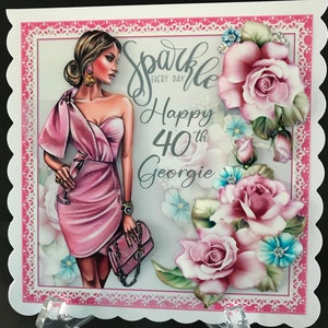 18 21 18 21 30 40 50 60 Handmade 3D Female Birthday Card Daughter Granddaughter Sister