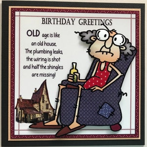 Funny Humorous Male Birthday Card 3D