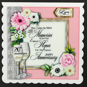 Wedding Anniversary Handmade 3D Card - Etsy Australia