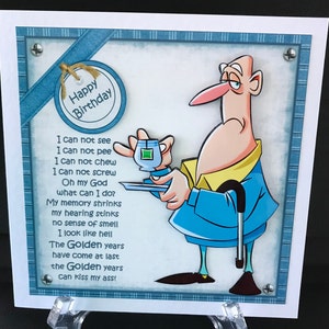 Funny Humorous Handmade Birthday Card 3D Dad Grandad Grandfather