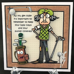 Golf Funny Humorous 3D Birthday Card Handmade