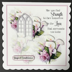 Sympathy Condolence Card Thinking of You Handmade 3D Card Sympathy Card 3D Handmade