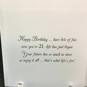 21 21st Birthday Female Girls Handmade 3D Birthday Card - Etsy