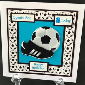 Boys Ages 6 7 8 9 Soccer Handmade 3D Cards