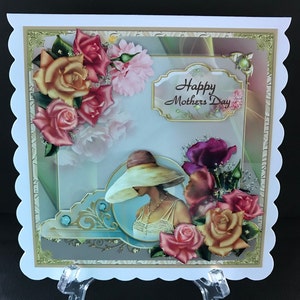 Elegant Handmade 3D Mother's Day card