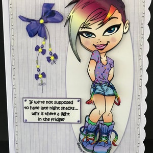Cute Girls Birthday Handmade Card 3D Teen Teenager Girl
