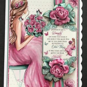 Female Handmade 3D Birthday Card Daughter Granddaughter Sister