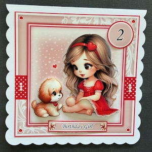 ANY AGE Handmade 3D Birthday card Daughter Granddaughter