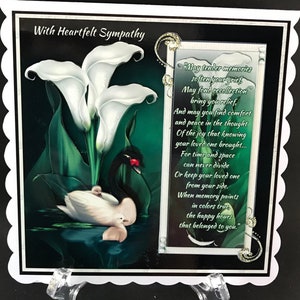 Sympathy Condolence Thinking of You Handmade 3D Card Loss Sympathy Grief Grieving Handmade 3D Sympathy Card