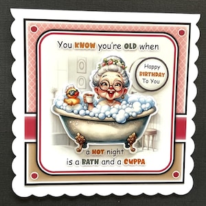 Handmade Birthday Card Funny Humorous 3D Grandmother Grandma