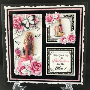 Daughter Granddaughter Female Girls Handmade 3D Birthday Cards