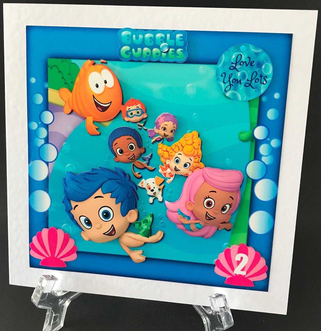 Bubble Guppies Guppy Handmade 3D Birthday Card - Etsy