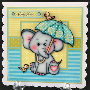 Baby Shower Handmade 3D Card Baby Boy or Girl