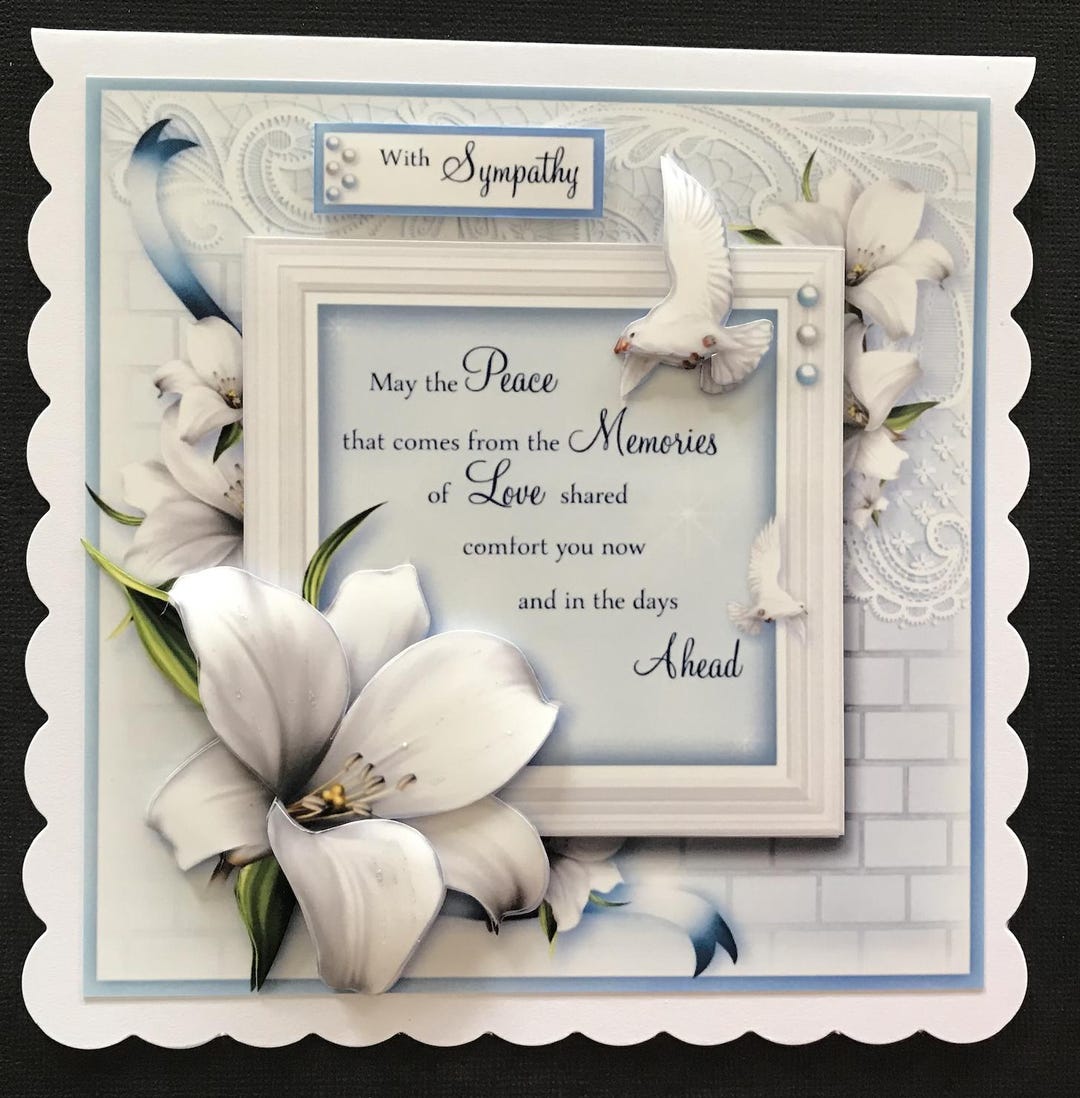 3D Sympathy Card, Handmade Condolence Card, Thinking of You - Etsy ...