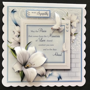 Sympathy Condolence Card Thinking of You Handmade 3D Card Sympathy Card 3D Handmade