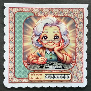 Handmade Birthday Card 3D Grandmother Grandma